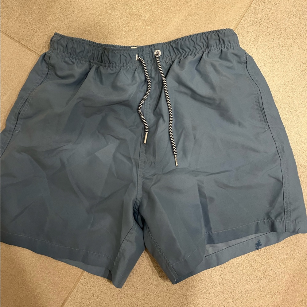 Men's Athletic Swim Shorts in Slate Blue